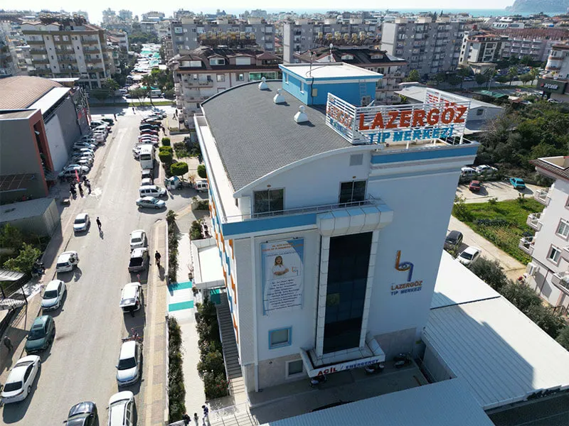Aerial view of the medical center building